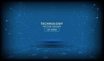 Abstract technology stage product background Hi-tech communication concept, technology vector