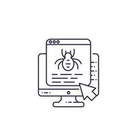 bug report icon, line vector.eps vector