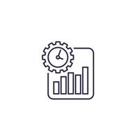 work productivity growth icon, line vector.eps vector