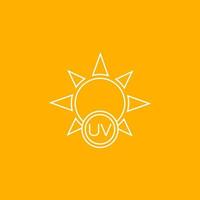 UV rays protection icon, linear vector.eps vector