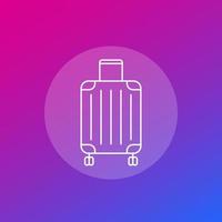 Icono de bolsa de equipaje en estilo lineal.eps vector