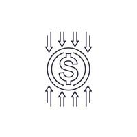 cost reduce, optimization, efficiency, financial line vector icon.eps