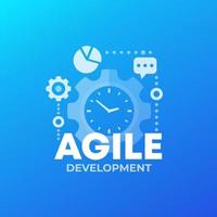 Agile software development process, vector.eps vector