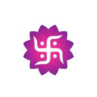 símbolo de la esvástica hindú, eps de arte vectorial vector