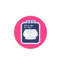 Mammogram icon on white, vector.eps vector