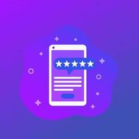 mobile app review, trendy vector icon.eps