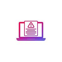 Error report icon with laptop.eps vector