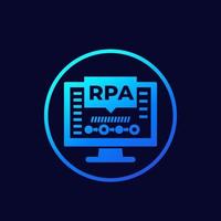 RPA icon, Robotic process automation vector.eps vector