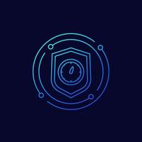 security meter, vector linear icon.eps