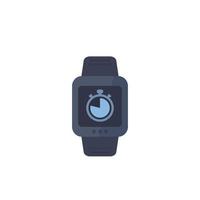 timer on screen of smart watch, vector icon.eps