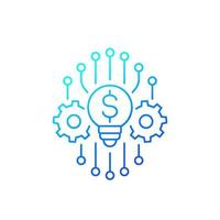 innovations, financial technology, fintech line icon.eps vector