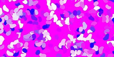 Fondo de vector violeta, rosa claro con formas aleatorias.