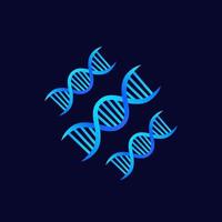 dna strands, genetics vector icon.eps