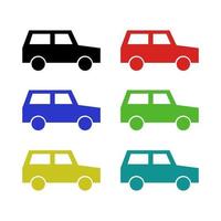 Set Of Car On White Background vector