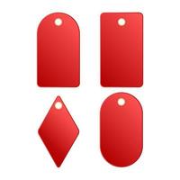 Red badge or labels. Elegant design vector