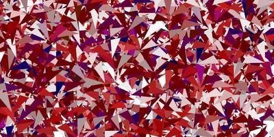 Light red vector backdrop with triangles, lines.