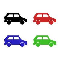 Set Of Car On White Background vector