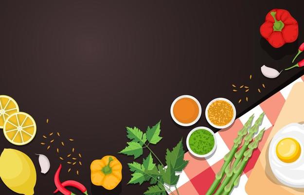 Egg, Lemon and Vegetables on Kitchen Table