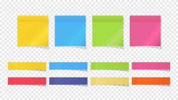 Set White Sticky Notes Shadow Stock Vector by ©jengel17 273442410