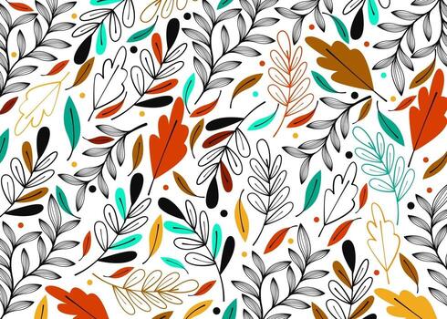 Modern leaf colorful pattern background vector