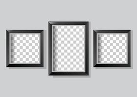 Realistic blank frame gallery photo vector