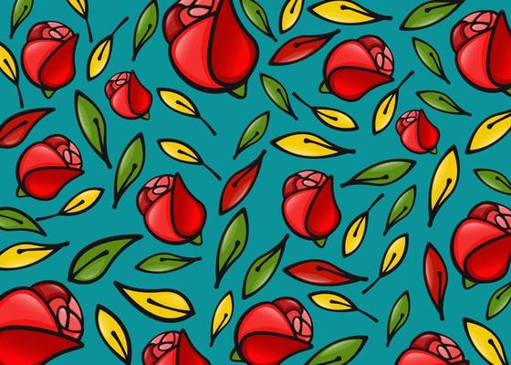 Modern flower pattern background ready to print.