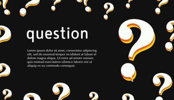 Question mark background with text space vector