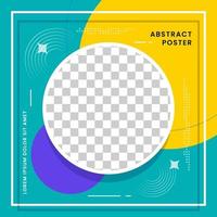 Social media post banner with abstract design vector