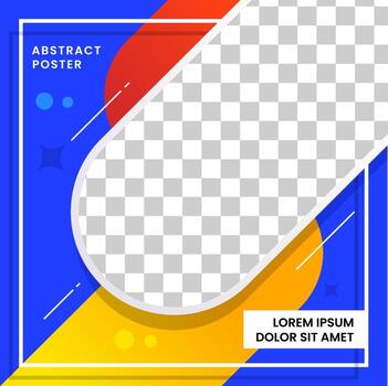 Poster template design with abstract design vector