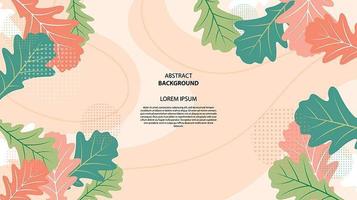 Abstract flat floral shapes background vector