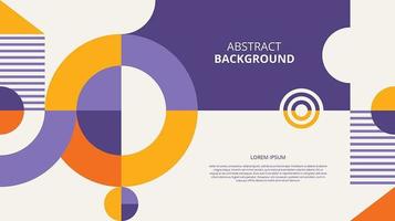 Abstract flat geometric circles background vector