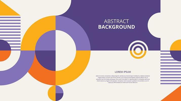 Abstract flat geometric circles background