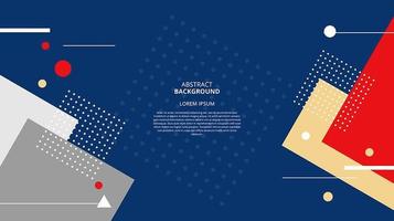 Abstract flat square geometric shapes background vector