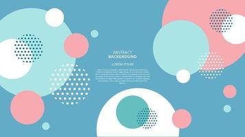 Abstract flat circles decoration background vector