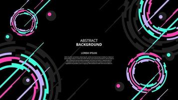 Abstract flat gear shapes background vector