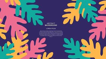 Abstract flat leaf shapes background vector