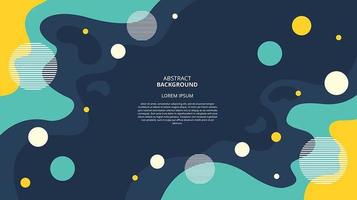 Abstract flat flow circle shapes background vector