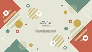 Abstract flat circles square shapes background vector