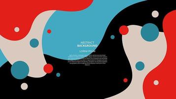 Abstract flat curvy shapes dark background vector