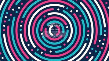 Abstract flat centered circles background vector