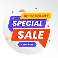 Special sale banner template promotion vector