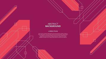 Abstract flat red geometric shapes background vector