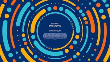 Abstract flat centered circle dot shapes background vector