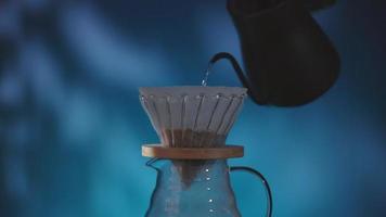 Pouring Hot Water from Kettle into a Dripper. video