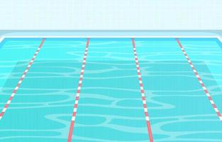 Swimming Pool with Lanes and Ropes vector