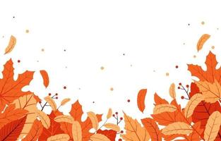 Autumn Season Background with Red and Yellow Leaves vector