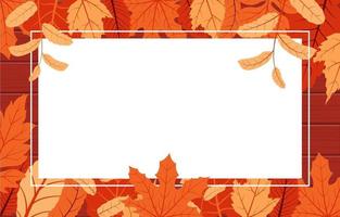 Autumn Season Decorative Border with Red and Yellow Leaves vector