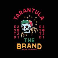 Paradise Hat Skull. Vintage Style For t shirt vector