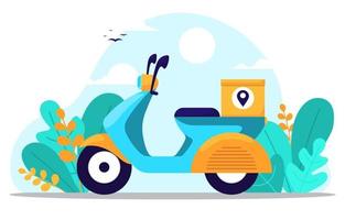 Scooter for Express Delivery Service vector