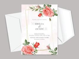 hermosas tarjetas de invitación de boda florales dibujadas a mano